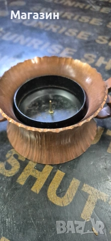 Меден свещник , снимка 3 - Антикварни и старинни предмети - 53004147