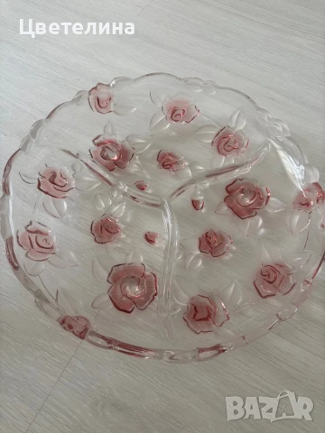 Стъклен поднос за храна 