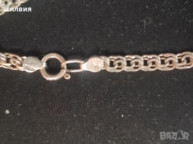 дамски сребърен синджир , снимка 3 - Колиета, медальони, синджири - 47910043