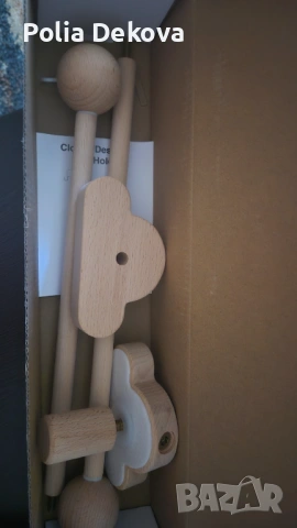 Универслана дървена стойка за въртележка за бебешко легло, снимка 5 - Кошарки - 53074785