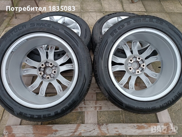 Лети джанти 17ки 5х108 Peugeot + летни гуми 215/55/17 Rotalla, снимка 9 - Гуми и джанти - 52816180
