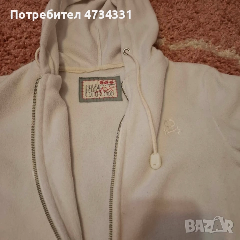 Бяло поларено Яке , снимка 3 - Якета - 53698049