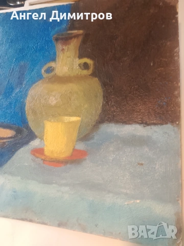 Найден Петков маслена картина двустранна , снимка 6 - Картини - 53691372