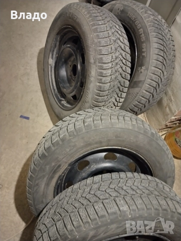 Зимни гуми с джанти за Пежо/Ситроен - 195 65 15, снимка 2 - Гуми и джанти - 52943316