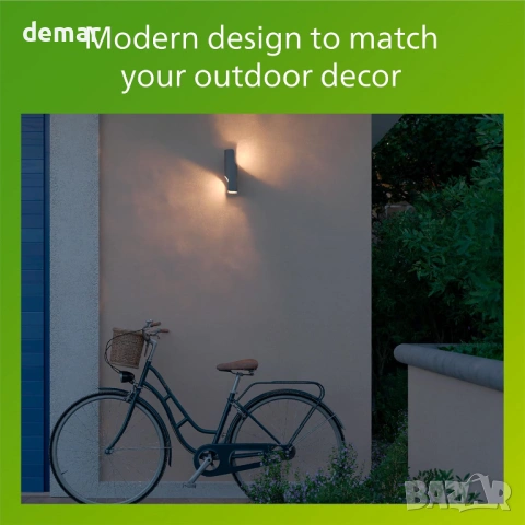 Външна LED стенна лампа Philips Fira, 800 lm, 2700 K, PowerShield,IP44, снимка 7 - Лампи за стена - 54015662