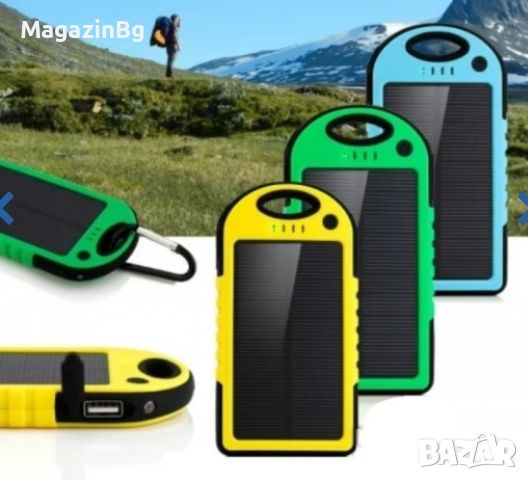 Power bank соларна батерия за телефон 3в1 - 12000mAh, водоустойчива с 20 LED светлини, снимка 8 - Друга електроника - 45865399