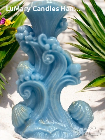 Свещ “ Морска вълна”, снимка 6 - Декорация за дома - 53223432