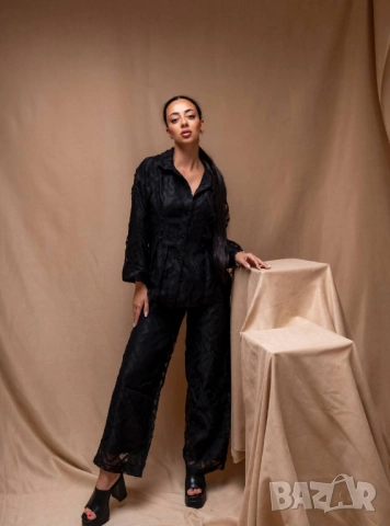 дамски комплект риза и панталон с прозрачен ефект , снимка 9 - Комплекти - 51541282