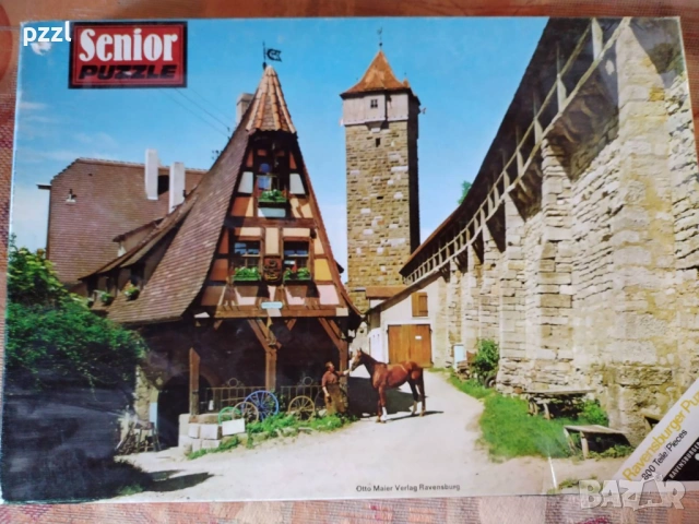 Пъзел за възрасни хора "Rothenburg” Ravensburger 1972г. 800 части 