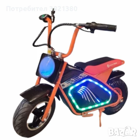 Детски електрически мотоциклет WOLONG, 350W, 36V, Bluetooth високоговорител, снимка 1
