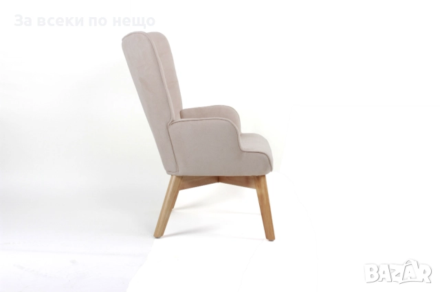 Фотьойл DAREN бежово/натурално Код P1494, снимка 4 - Дивани и мека мебел - 52338848