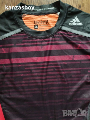 adidas Techfit Chill Compression - страхотна мъжка тениска КАТО НОВА M , снимка 3 - Тениски - 53950155