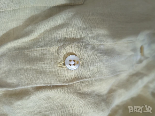 Hugo Boss жълта риза , снимка 3 - Ризи - 50986727