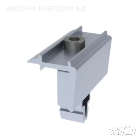 Крайна скоба с click клипс и хром никелов блокиращ болт AR2-EC03-30 за монтаж на соларни системи, снимка 1 - Друга електроника - 49036772