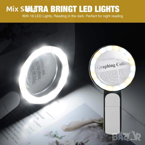 30x Лупа със светлина, снимка 6 - Друга електроника - 53923475