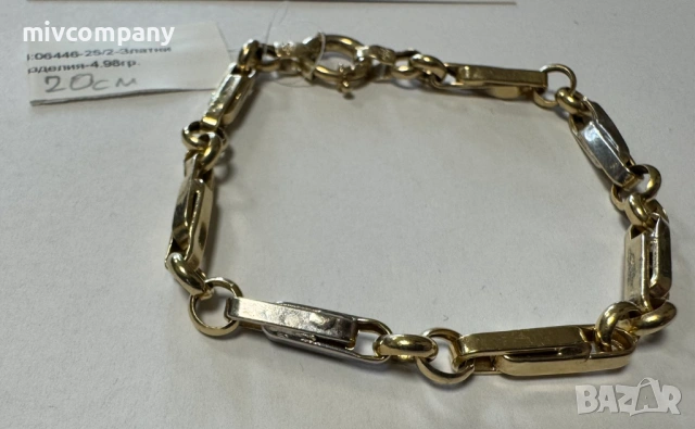 Златна гривна 4.98гр.20см.Намалена!!!, снимка 5 - Гривни - 53428968