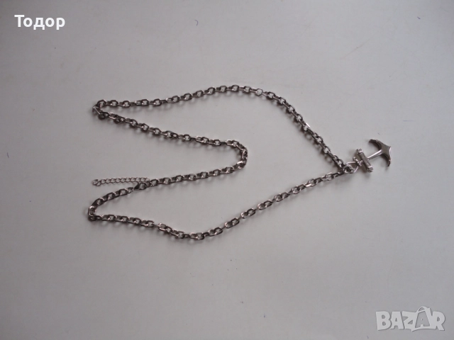 Масивен синджир медальон с котва от медицинска стомана , снимка 2 - Колиета, медальони, синджири - 52668449