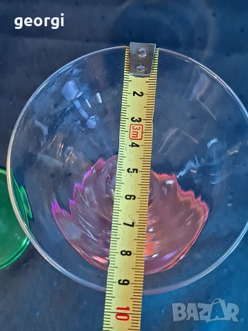 две френски чаши за мартини от ураново стъкло M1, снимка 11 - Чаши - 54163664