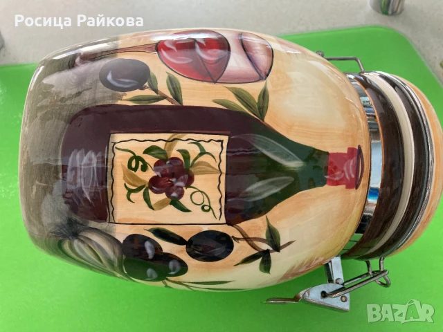 Голям керамичен буркан за съхранение, снимка 10 - Други стоки за дома - 51149242