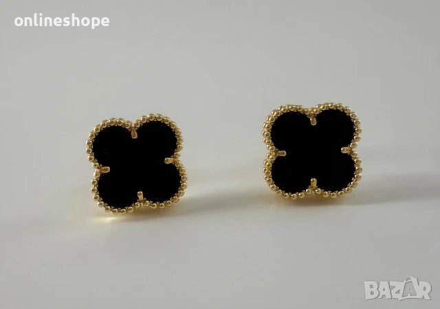 Van Cleef & Arpels Обеци с 18к златно покритие - ПЕЧАТ, снимка 4 - Обеци - 51412227