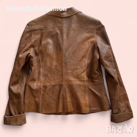 Кожено яке BIBA Pariscop с 2 копчета, кафяво размер M, снимка 2 - Якета - 52288016