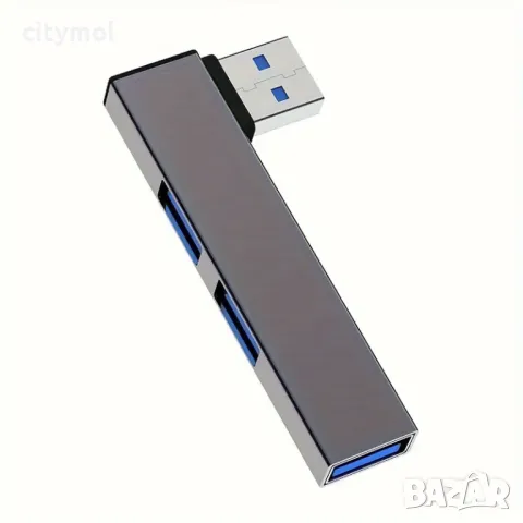 Хъб с 3 порта USB3.0 5Gbps, пренос на данни, мулти сплитер OTG за PC лаптоп ноутбук, снимка 5 - Други - 48790424