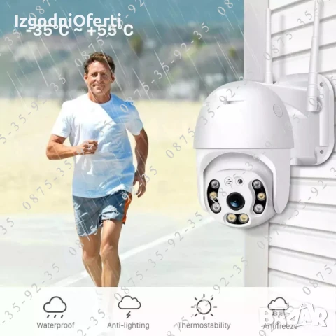 YCC365 Plus Куполна PTZ IP CAMERA 8MP WiFi Външна ВОДОУСТОЙЧИВА камера Wi-Fi, снимка 10 - IP камери - 50449990