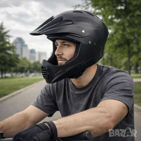 Модулна кросова каска VENTURA, Full face, DOT Сертификат, Регулируема, Размер: M/L, снимка 9 - Аксесоари за велосипеди - 46191653