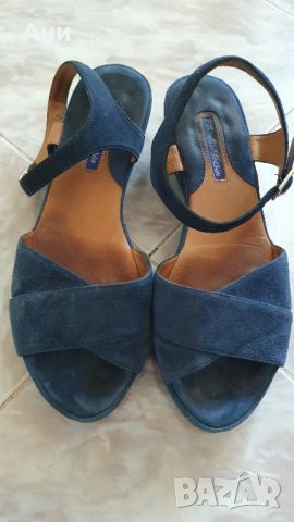 сини сандали от естествена кожа N°38, снимка 2 - Сандали - 46112029