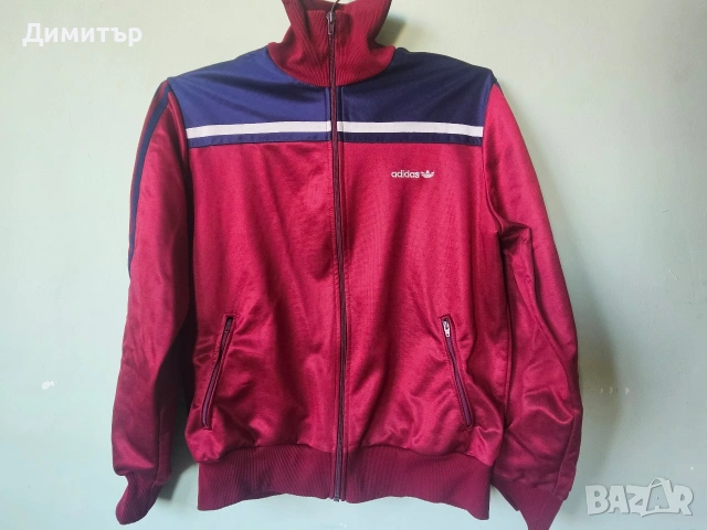 vintage Adidas горнище яке track jacket анцунг retro sport M , снимка 4 - Спортни дрехи, екипи - 53462685
