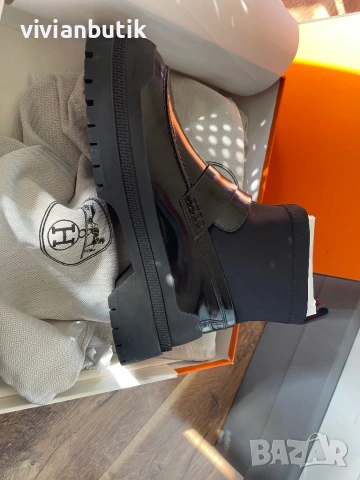 Кожени боти Hermes , снимка 3 - Дамски боти - 53095944