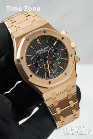 Audemars Piguet Royal Oak Chronograph 41mm Rose Gold Black Dial Различни Варианти, снимка 5 - Мъжки - 48183833