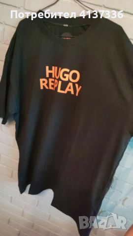Hugo Boss мъжка елегантна тениска , черна тениска hugo, снимка 4 - Тениски - 46365562