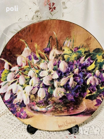 порцеланова чиния за стена , снимка 2 - Декорация за дома - 51376215