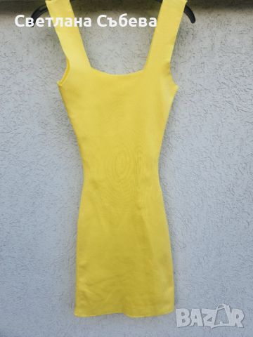 Жълта рокля , снимка 1 - Рокли - 45927289
