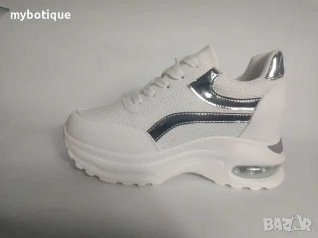 Дамски кецове на платформа от плат , снимка 2 - Маратонки - 49942985