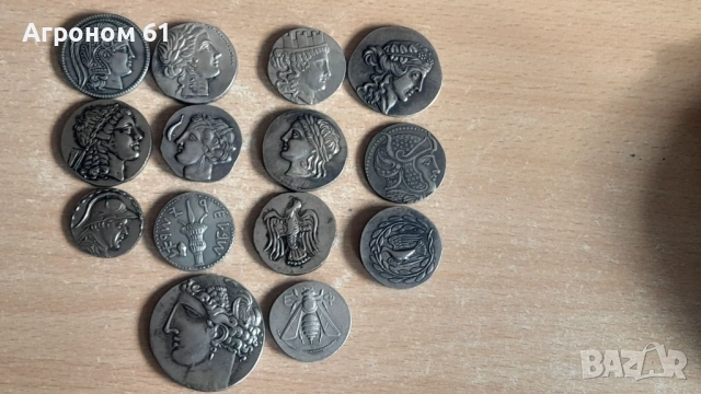 Монети Римска империя и  сечени от Брут за убийството на Цезар-реплики, снимка 8 - Нумизматика и бонистика - 53095303