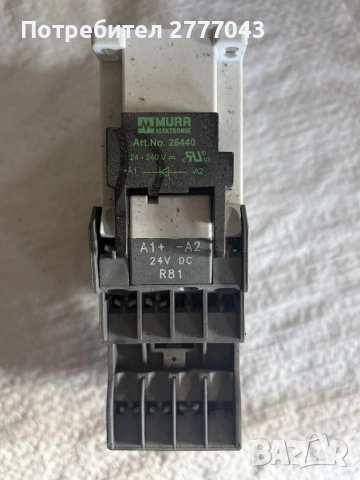 Индустриален контактор ABB 24V DC със защитен модул Murrelektronik 26440, снимка 2 - Резервни части за машини - 54034037