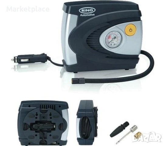 Английски компресор за гуми RING - 12V за кола
