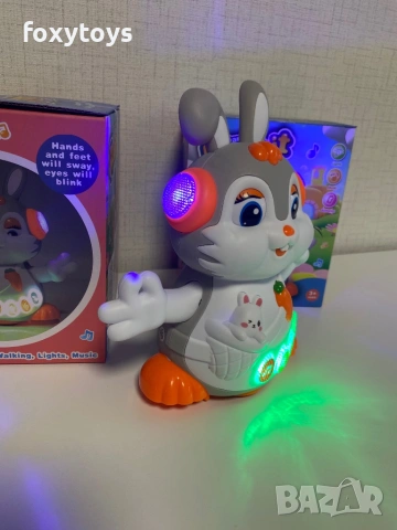 Танцуващо зайче с музика и светлина, снимка 9 - Музикални играчки - 51699920