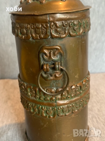 стар месингов съд кутия , снимка 4 - Антикварни и старинни предмети - 52976268