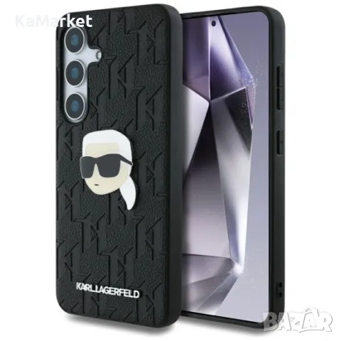 Оригинален кейс Karl Lagerfeld Monogram Pin Logo Karl Head, За Samsung Galaxy S25, Черен и Протектор, снимка 1 - Калъфи, кейсове - 48899187