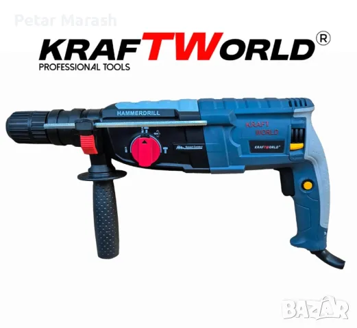 Комплект 2в1 Ъглошлайф 125мм и Ударна Бормашина KraftWorld, снимка 4 - Бормашини - 50367283