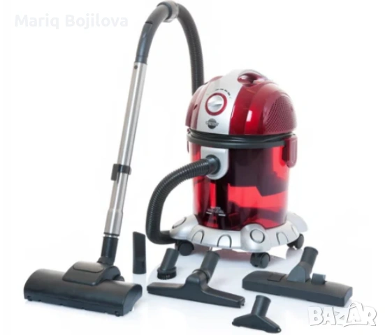 Прахосмукачка с воден филтър Voltz, 1200W-1400W, 15л., Червена, снимка 8 - Прахосмукачки - 53218768
