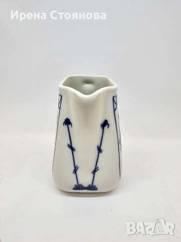 Кана за мляко с декор сламено цвете, "Indisch Blau" Walter. Кана за мляко с декор сламено цвете , снимка 8 - Сервизи - 53390121