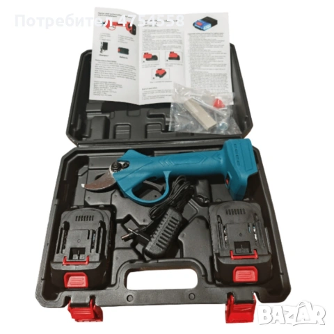 Акумулаторна безчеткова ножица в комплект с 2 батерии и куфар - компактна и прецизна, снимка 4 - Куфари с инструменти - 53954869