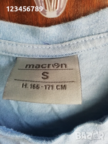 SS Lazio оригинална памучна тениска Лацио размер S Macron , снимка 3 - Тениски - 51516219