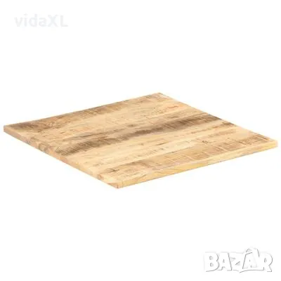 vidaXL Плот за маса, мангово дърво масив, 25-27 мм, 70x70 cм(SKU:286027), снимка 2 - Маси - 48135558