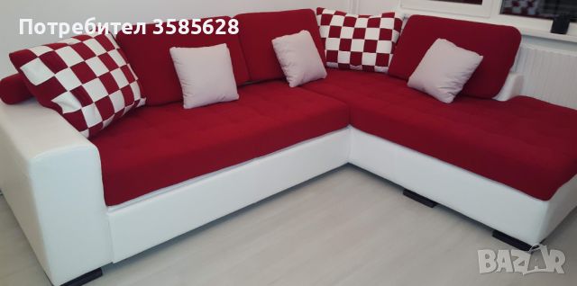 Голям ъглов диван с функция сън, снимка 1 - Дивани и мека мебел - 45582863