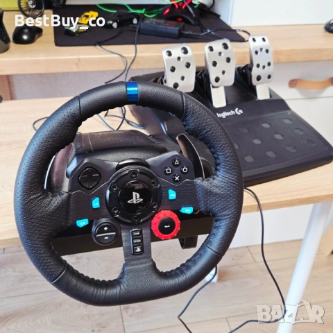 Logitech G29 Driving Force Racing Wheel - Волан с Педали, снимка 2 - Аксесоари - 53667248